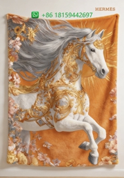 Hermes Throw Blankets